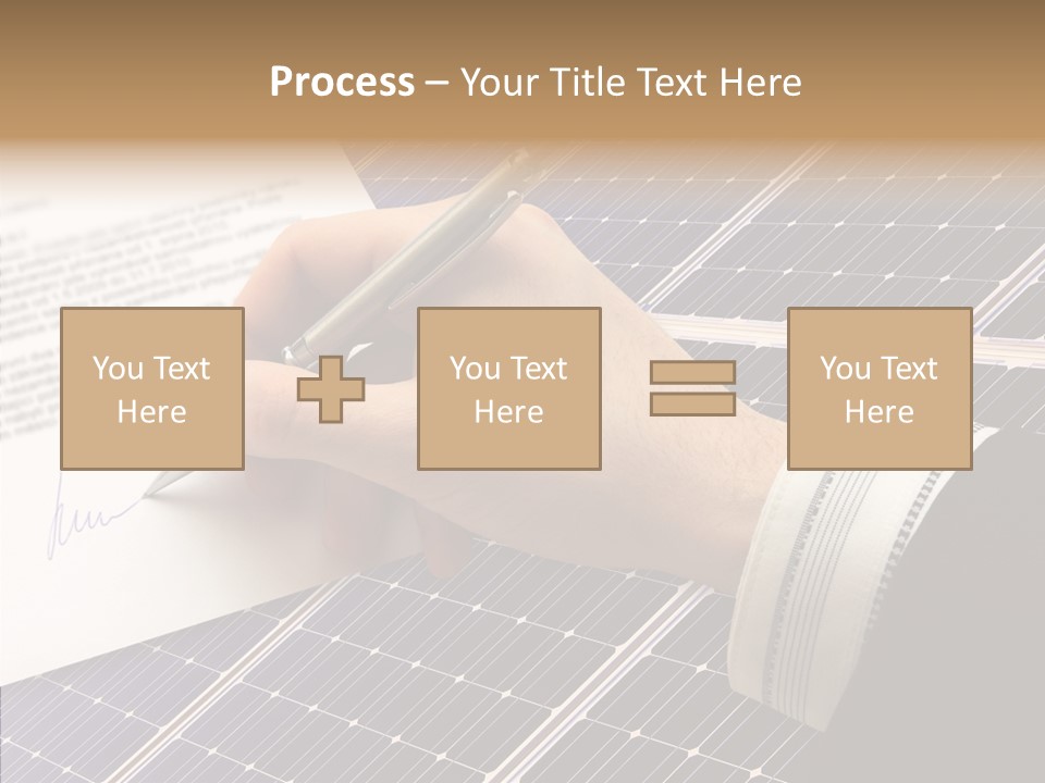 Cloudy Hand Mortgages PowerPoint Template