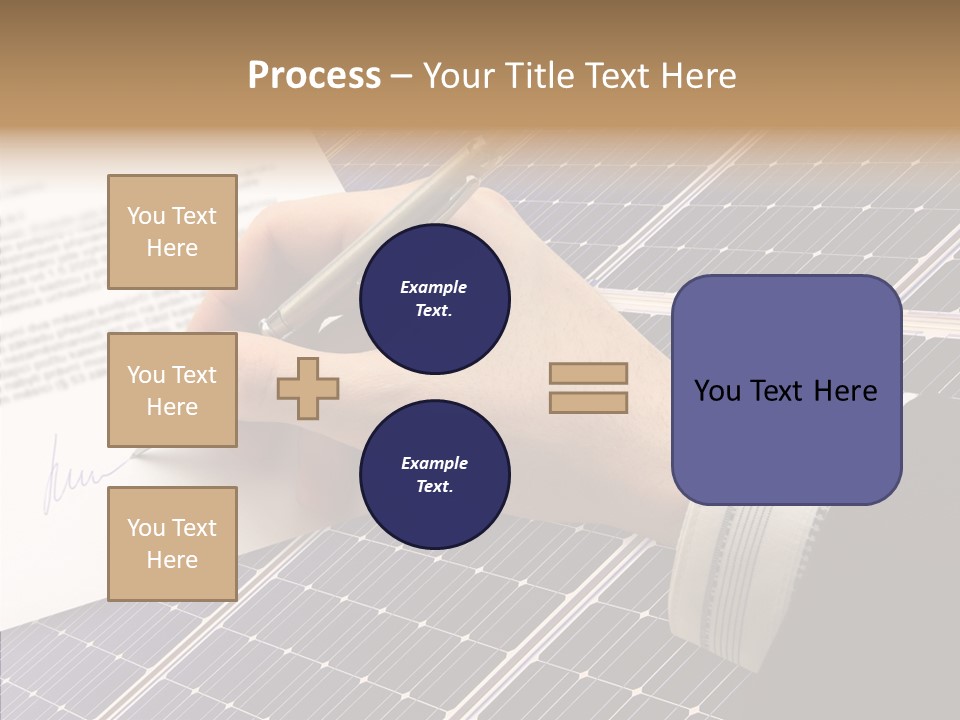 Cloudy Hand Mortgages PowerPoint Template