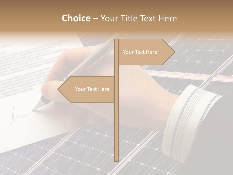 Cloudy Hand Mortgages PowerPoint Template