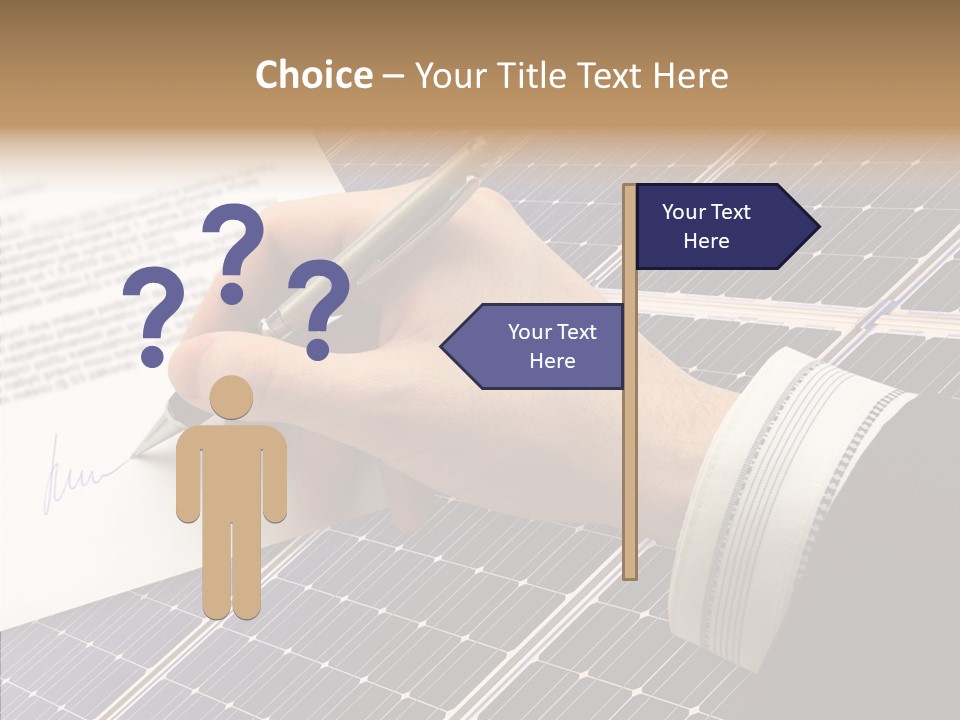 Cloudy Hand Mortgages PowerPoint Template