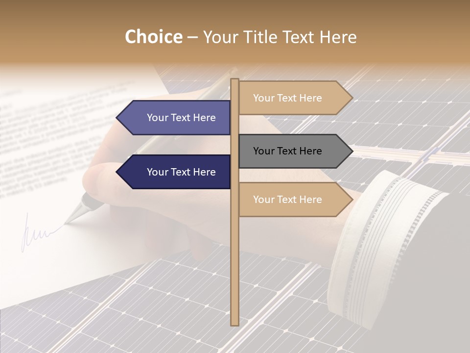 Cloudy Hand Mortgages PowerPoint Template