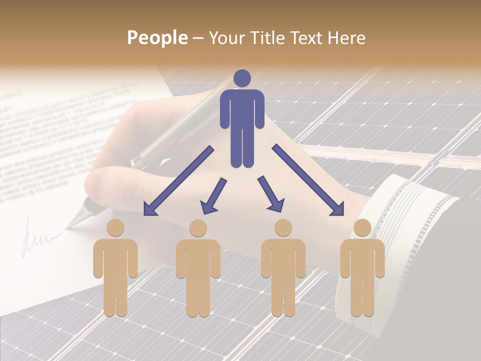 Cloudy Hand Mortgages PowerPoint Template