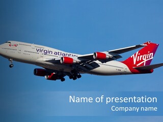 Airborne Boeing Technology PowerPoint Template