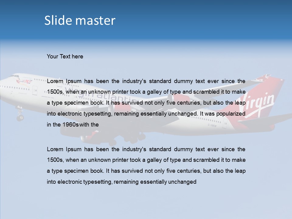 Airborne Boeing Technology PowerPoint Template