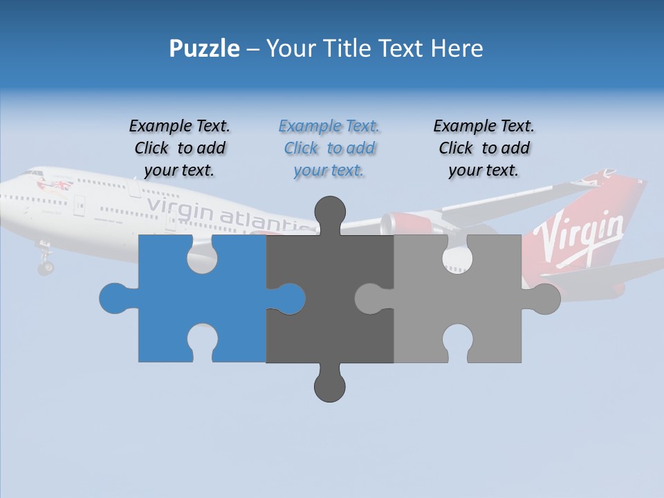 Airborne Boeing Technology PowerPoint Template