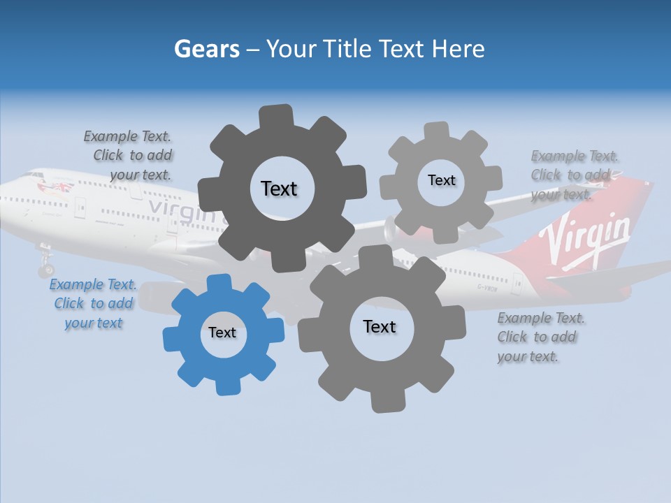 Airborne Boeing Technology PowerPoint Template