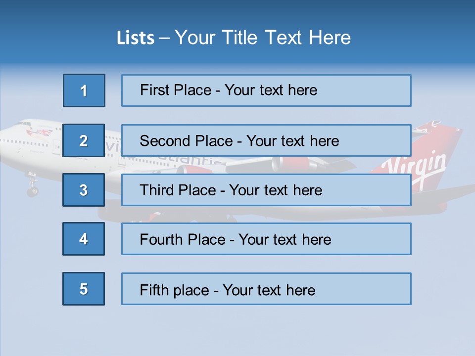 Airborne Boeing Technology PowerPoint Template