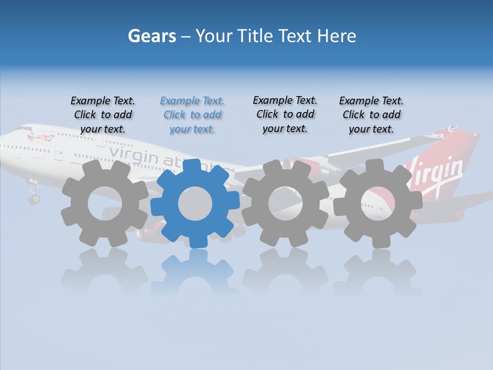 Airborne Boeing Technology PowerPoint Template