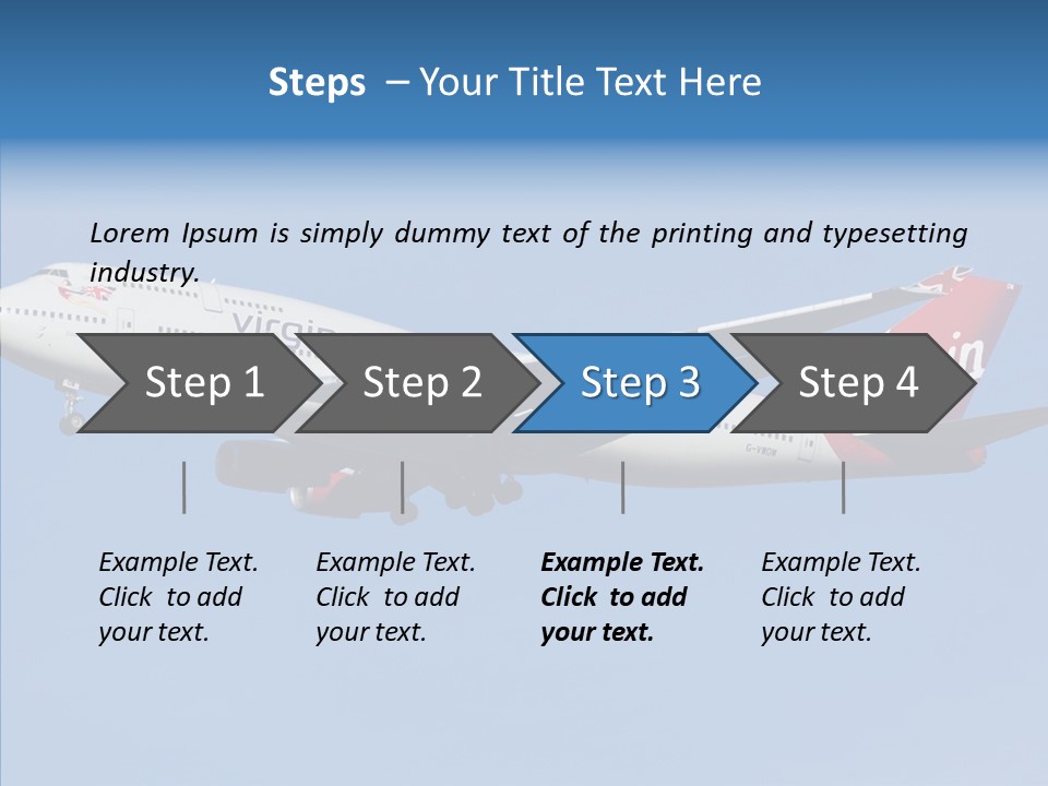 Airborne Boeing Technology PowerPoint Template