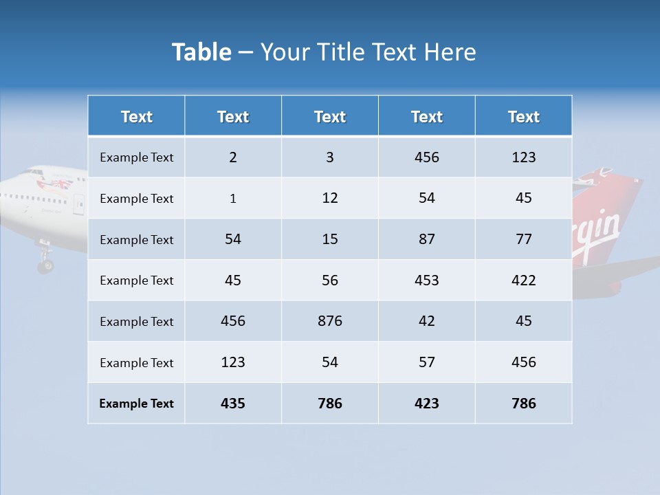 Airborne Boeing Technology PowerPoint Template