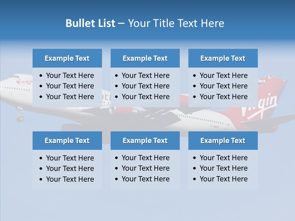 Airborne Boeing Technology PowerPoint Template