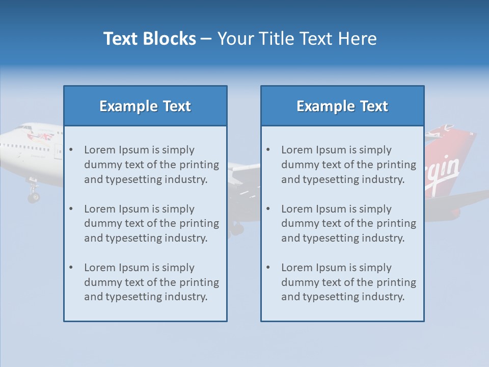 Airborne Boeing Technology PowerPoint Template