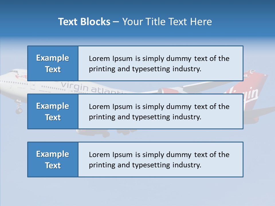 Airborne Boeing Technology PowerPoint Template