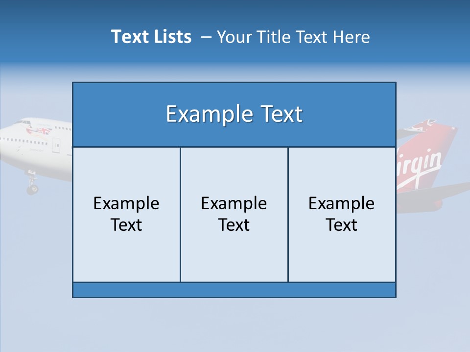 Airborne Boeing Technology PowerPoint Template