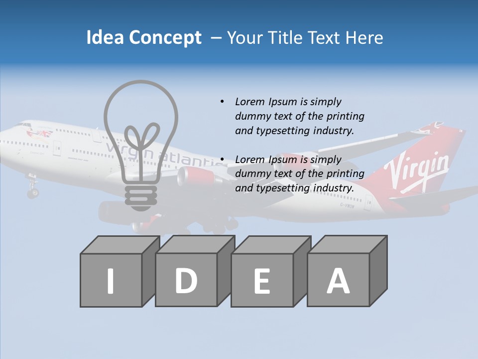 Airborne Boeing Technology PowerPoint Template