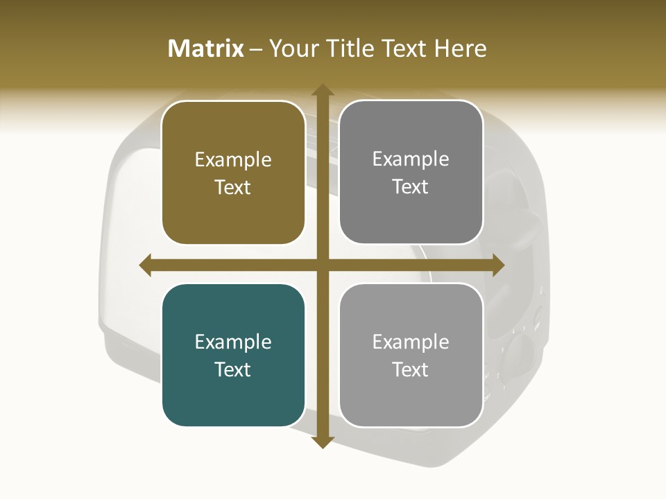 Isolated Metallic Kitchen PowerPoint Template