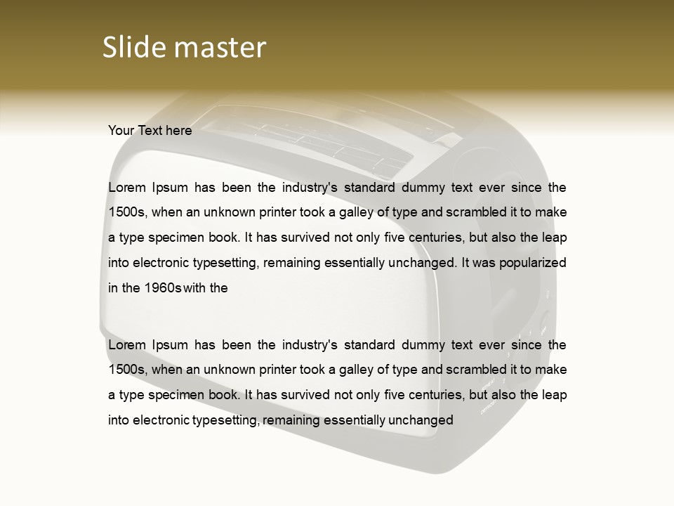 Isolated Metallic Kitchen PowerPoint Template