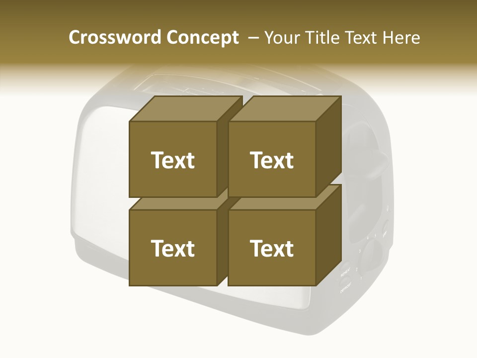 Isolated Metallic Kitchen PowerPoint Template