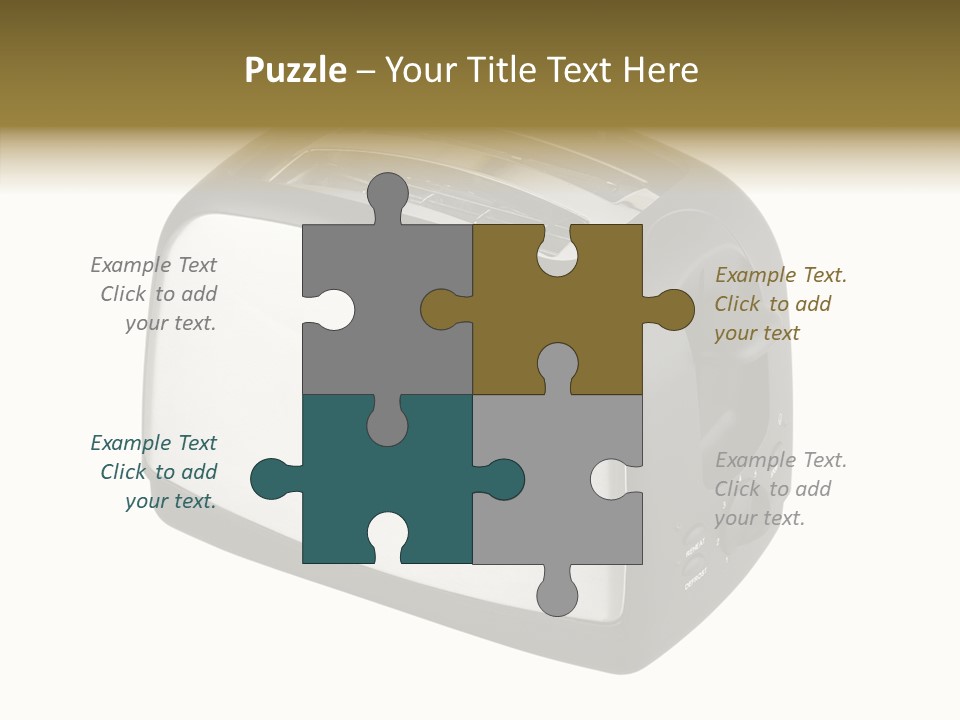 Isolated Metallic Kitchen PowerPoint Template