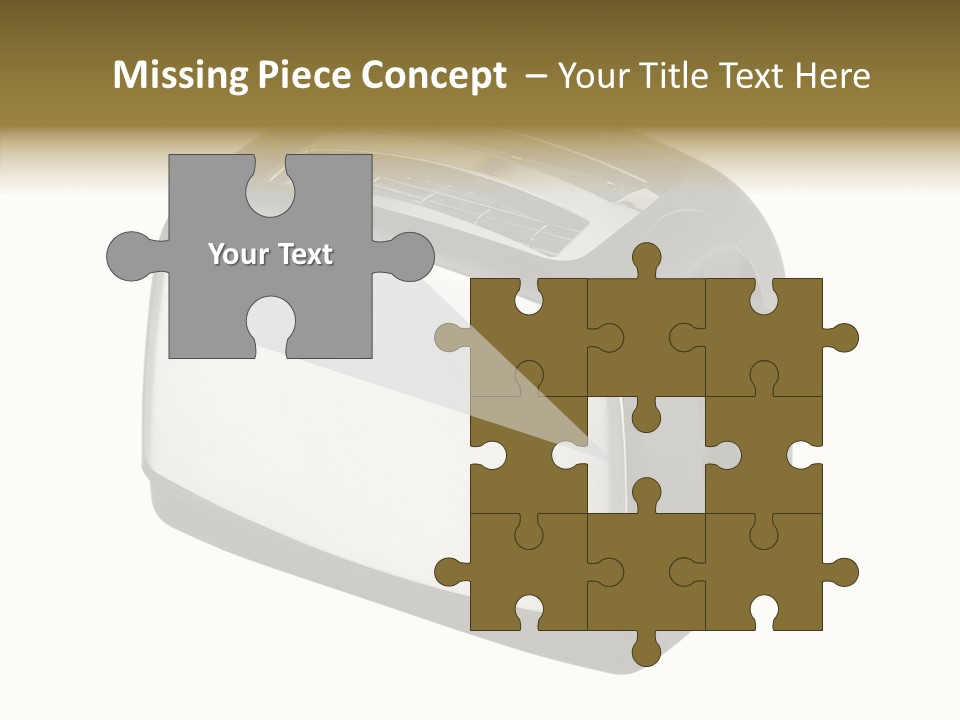 Isolated Metallic Kitchen PowerPoint Template