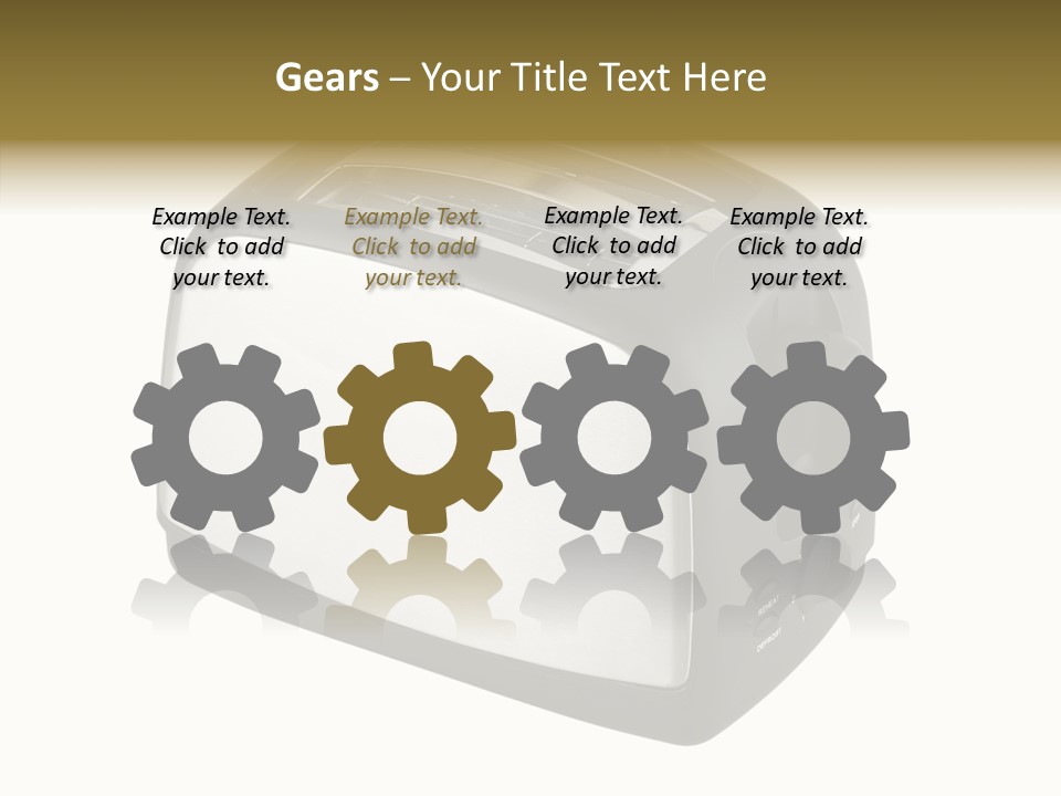 Isolated Metallic Kitchen PowerPoint Template