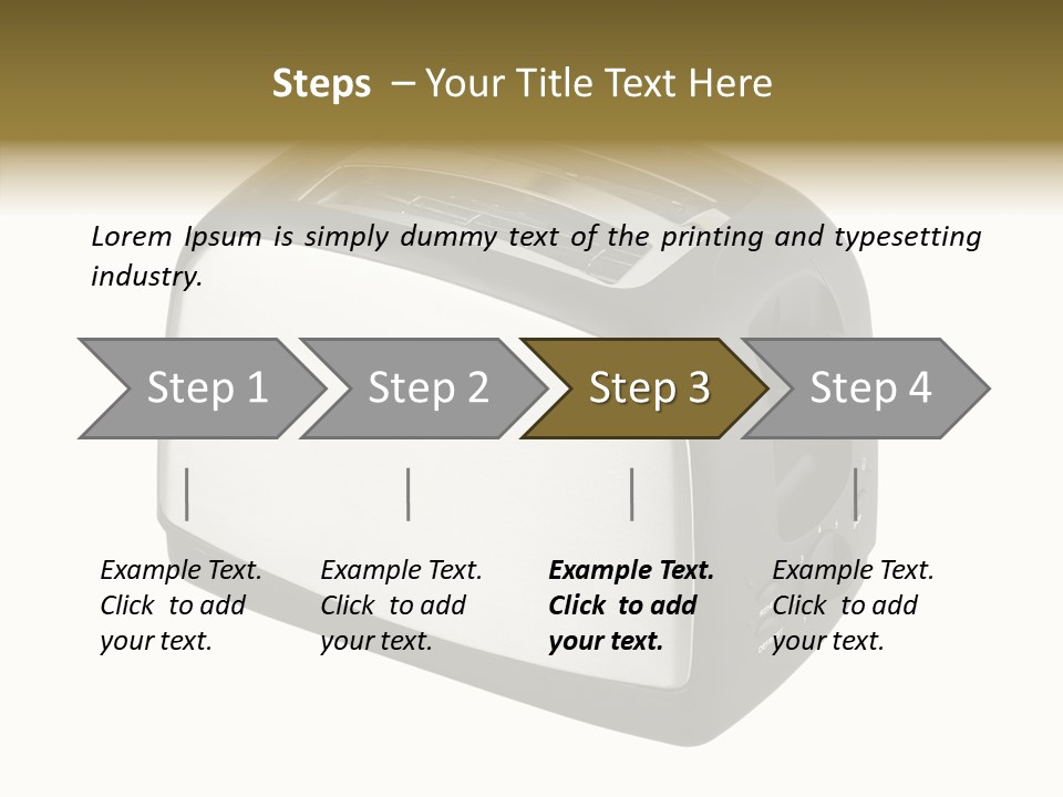Isolated Metallic Kitchen PowerPoint Template