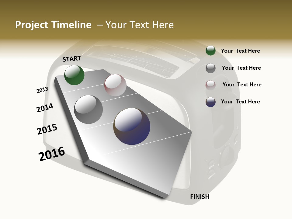 Isolated Metallic Kitchen PowerPoint Template