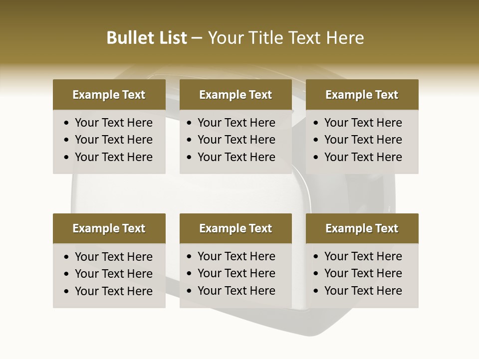 Isolated Metallic Kitchen PowerPoint Template