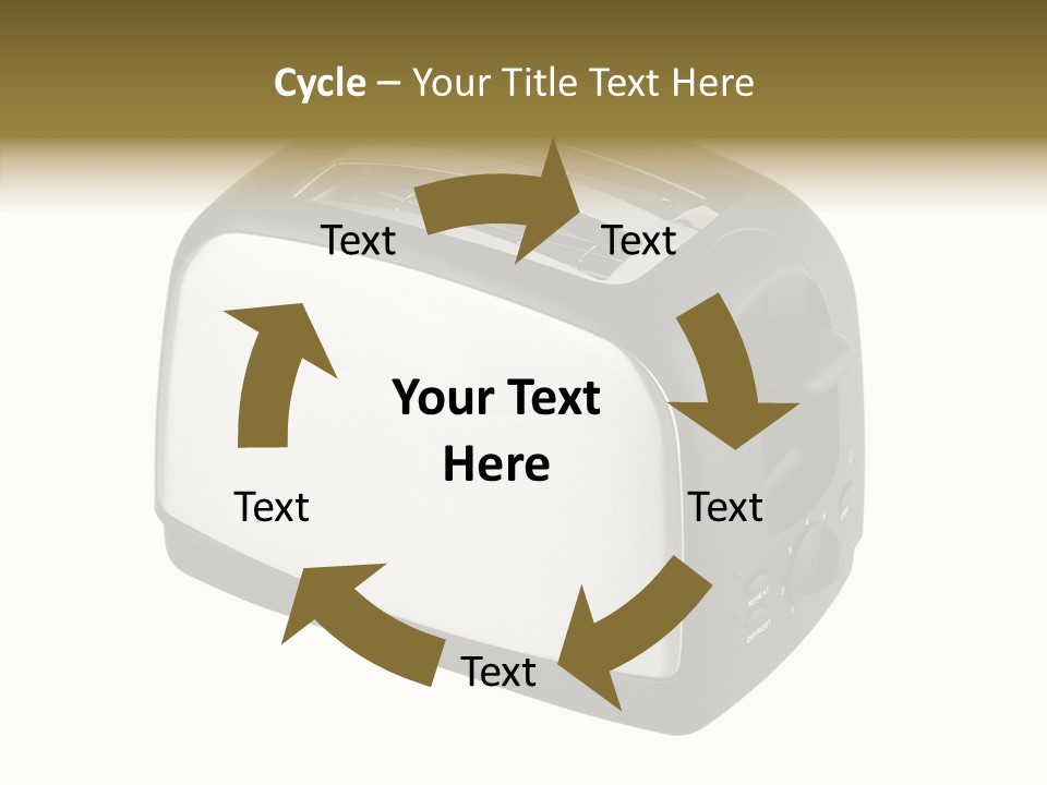 Isolated Metallic Kitchen PowerPoint Template