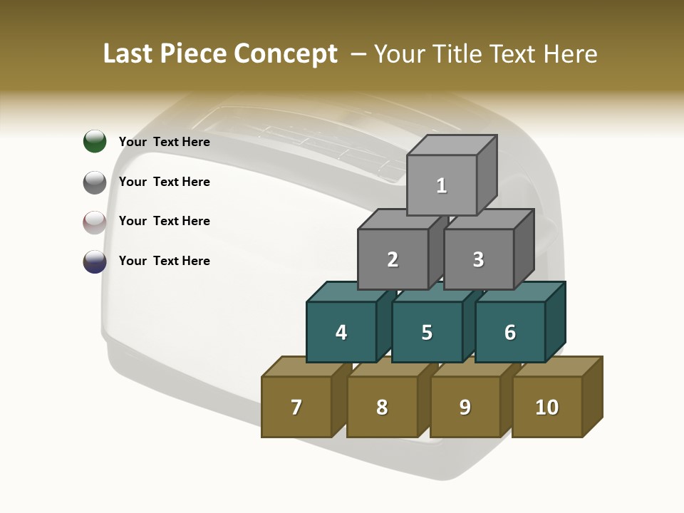 Isolated Metallic Kitchen PowerPoint Template