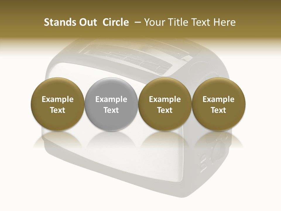 Isolated Metallic Kitchen PowerPoint Template