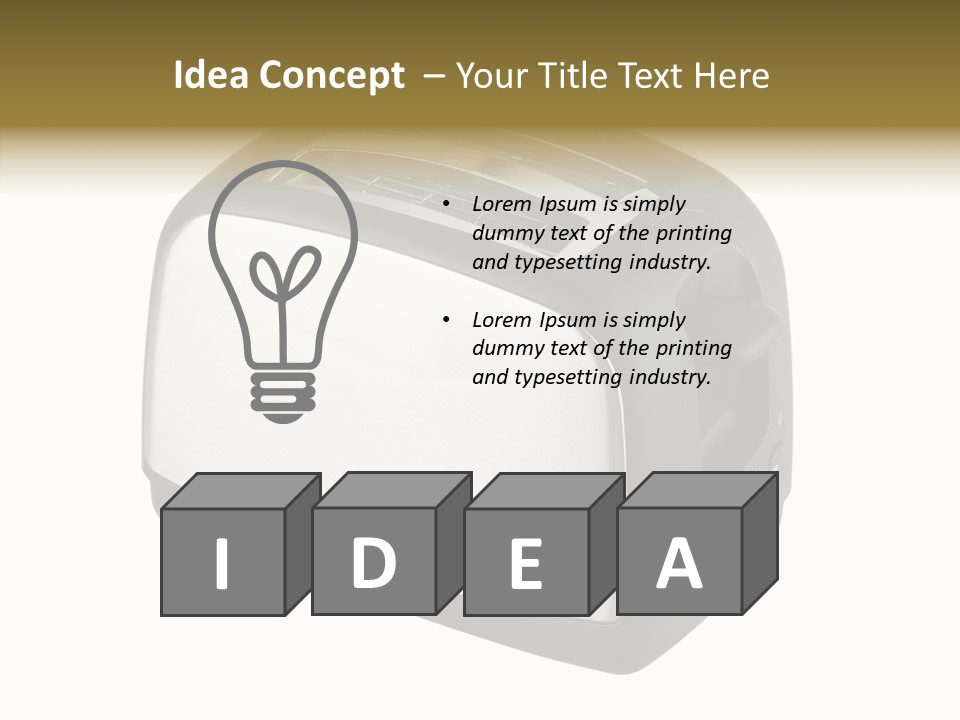 Isolated Metallic Kitchen PowerPoint Template