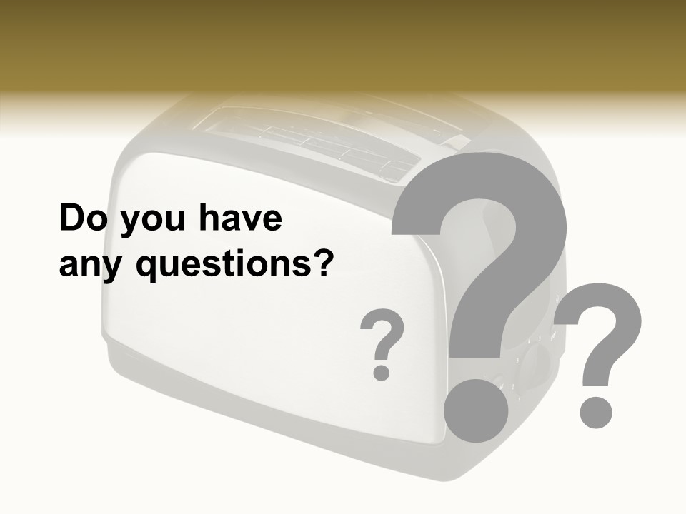 Isolated Metallic Kitchen PowerPoint Template