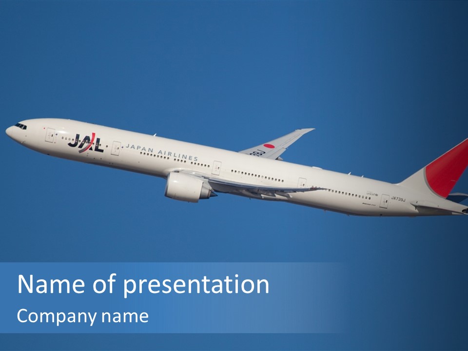 Transportation Fly Image PowerPoint Template