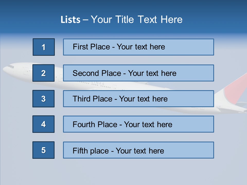 Transportation Fly Image PowerPoint Template