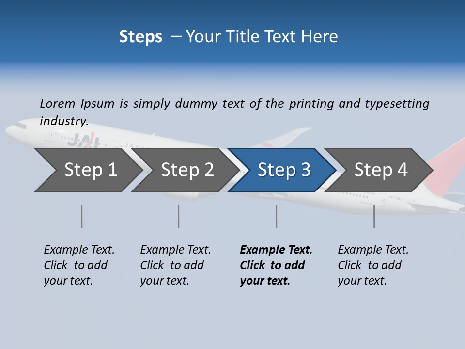 Transportation Fly Image PowerPoint Template