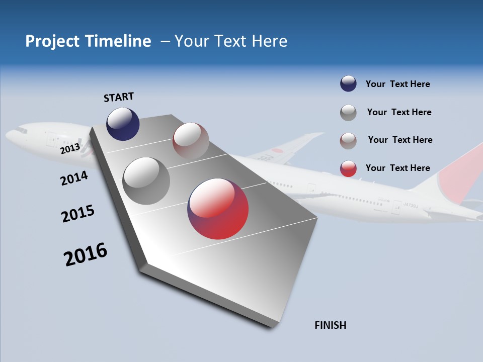 Transportation Fly Image PowerPoint Template