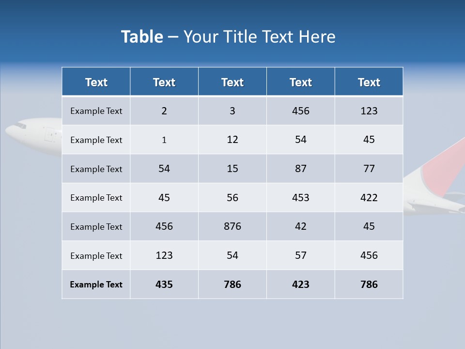 Transportation Fly Image PowerPoint Template