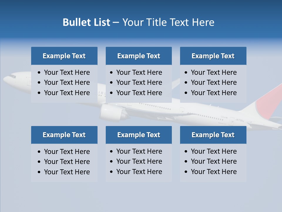 Transportation Fly Image PowerPoint Template