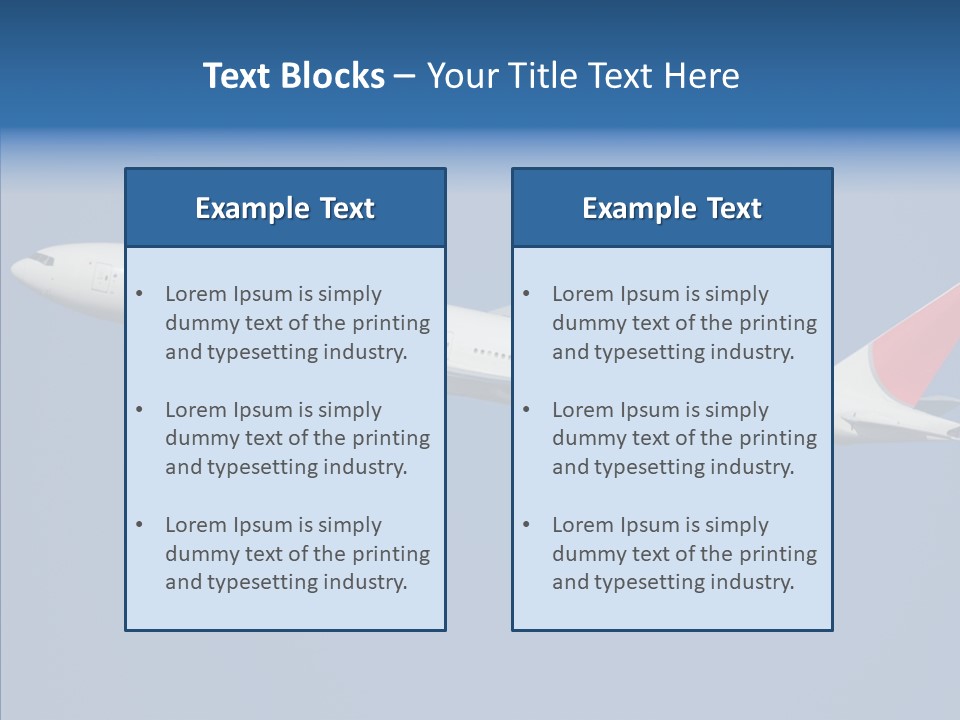 Transportation Fly Image PowerPoint Template
