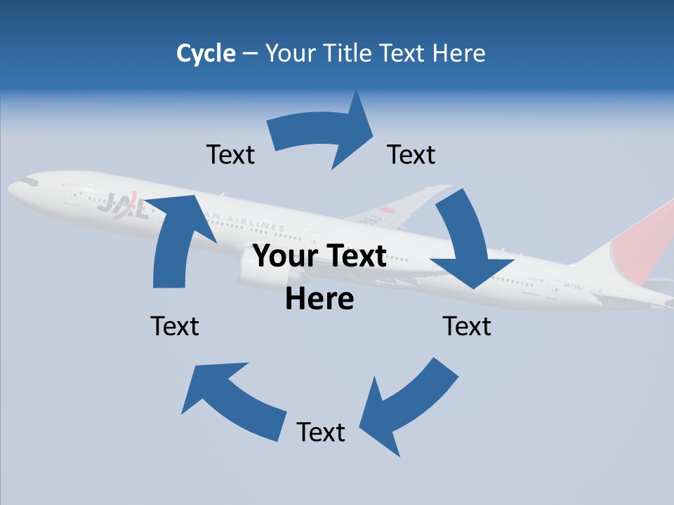 Transportation Fly Image PowerPoint Template