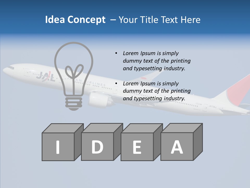 Transportation Fly Image PowerPoint Template