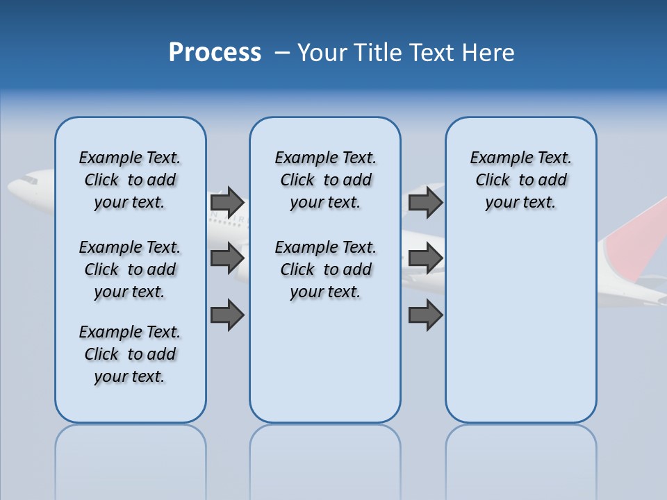 Transportation Fly Image PowerPoint Template