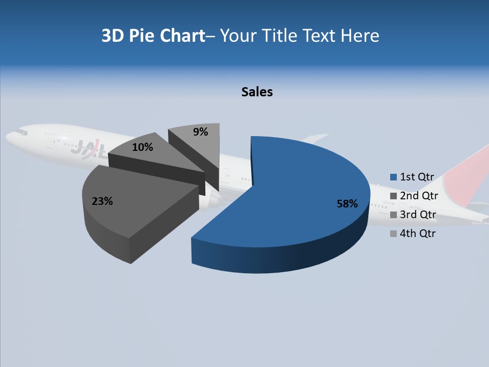 Transportation Fly Image PowerPoint Template