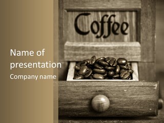 Beans Brown Photo PowerPoint Template