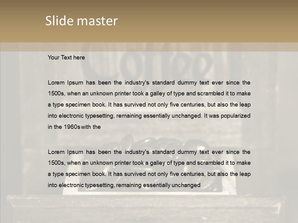 Beans Brown Photo PowerPoint Template