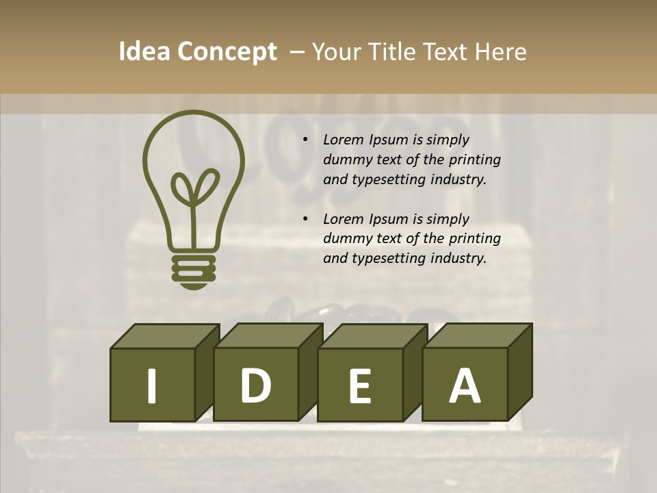 Beans Brown Photo PowerPoint Template