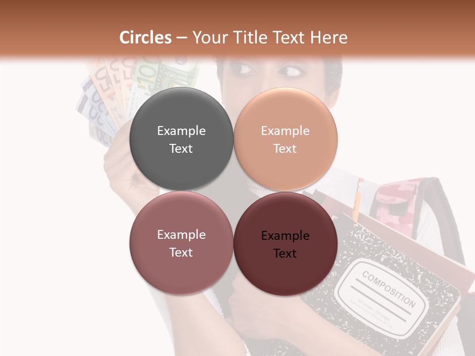 European Cash Girl PowerPoint Template