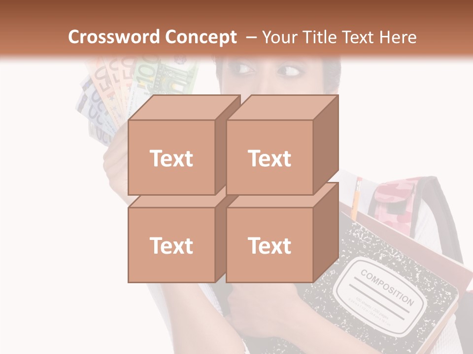 European Cash Girl PowerPoint Template