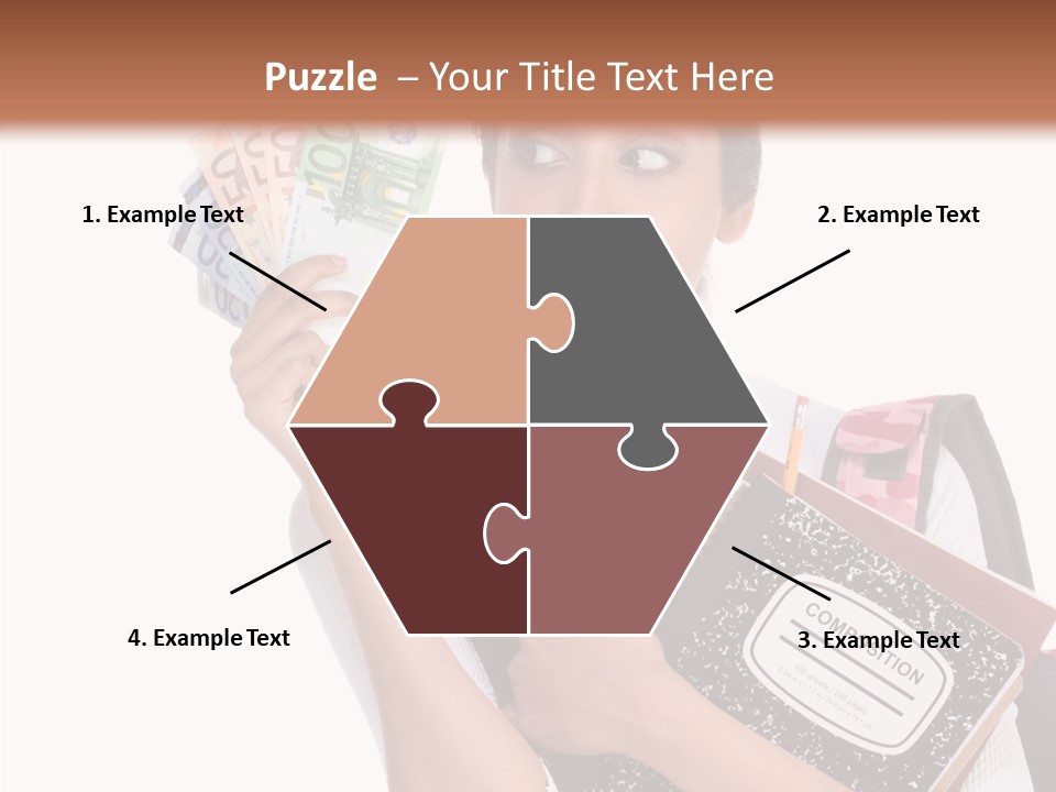 European Cash Girl PowerPoint Template